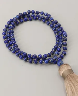 108 Lapis Lazuli Beads Knotted Meditation Mala