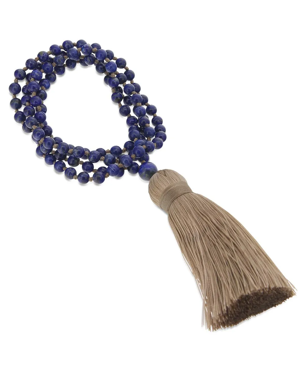 108 Lapis Lazuli Beads Knotted Meditation Mala