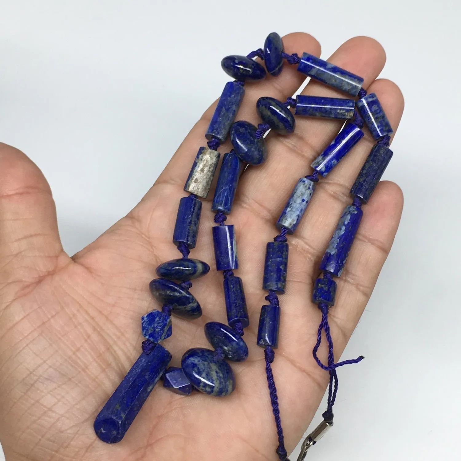 52.1g, 8mm-30mm Natural Lapis Lazuli Bead Mixed Shaped Strand, 27 Beads,LPB148