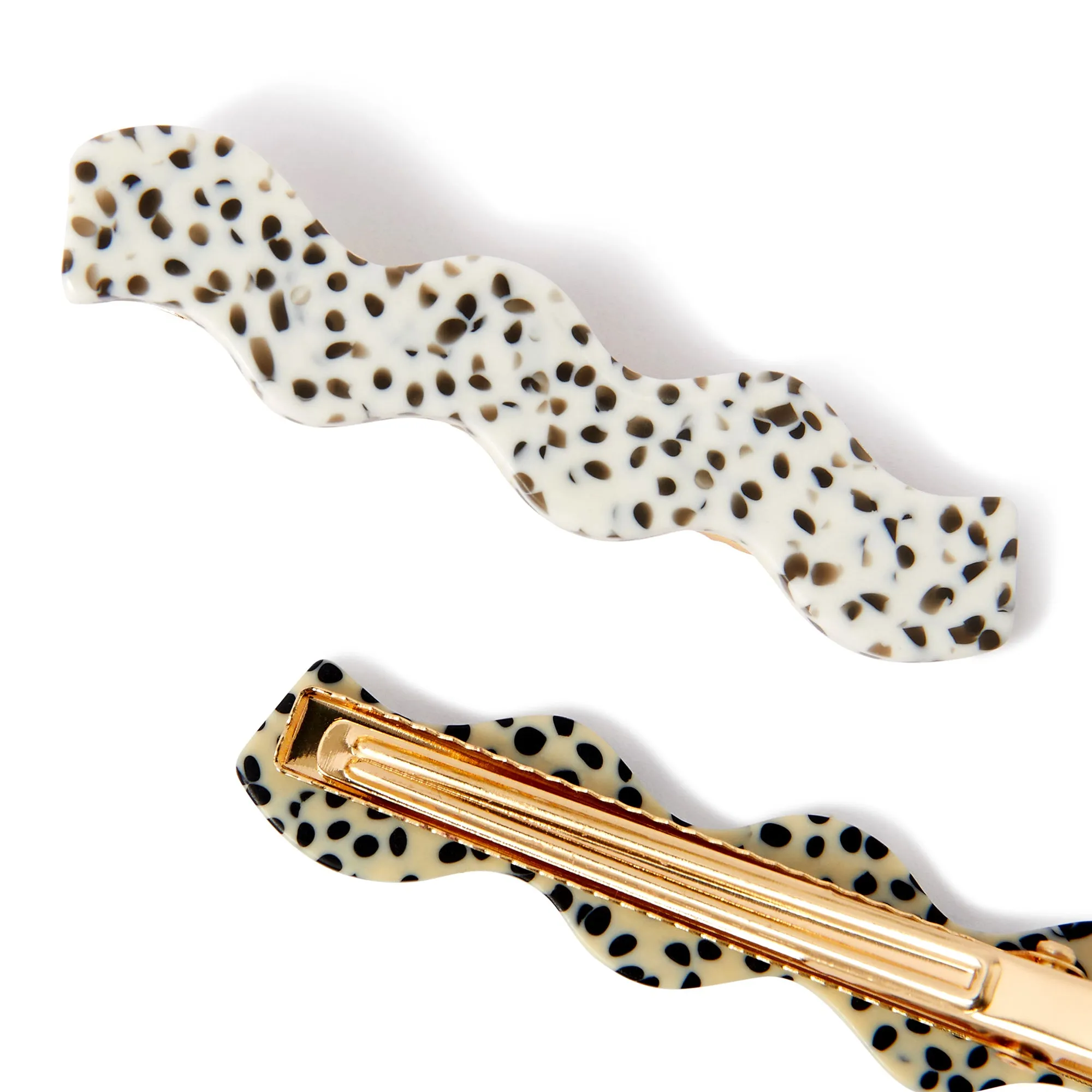 Accessorize London Women'S Multi Set of 2 Mosaic Wavey Barettes Clips