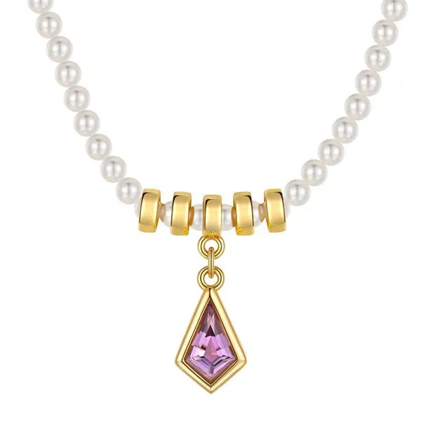 Amethyst and Pearl Necklace