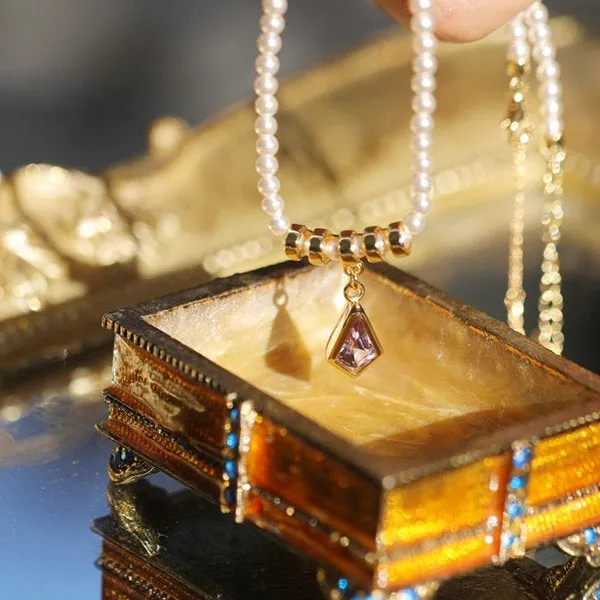Amethyst and Pearl Necklace