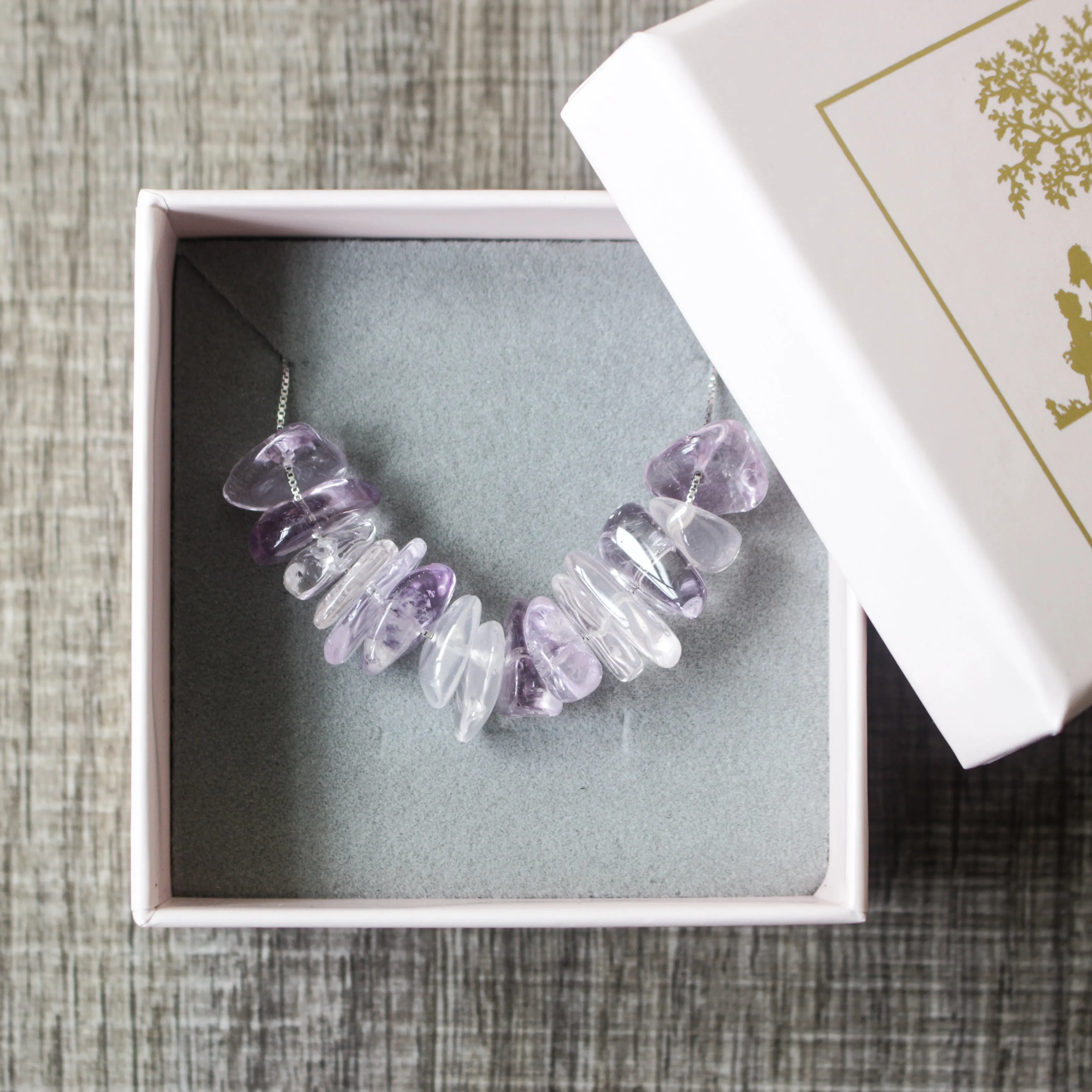 Amethyst and Rose Quartz Necklace