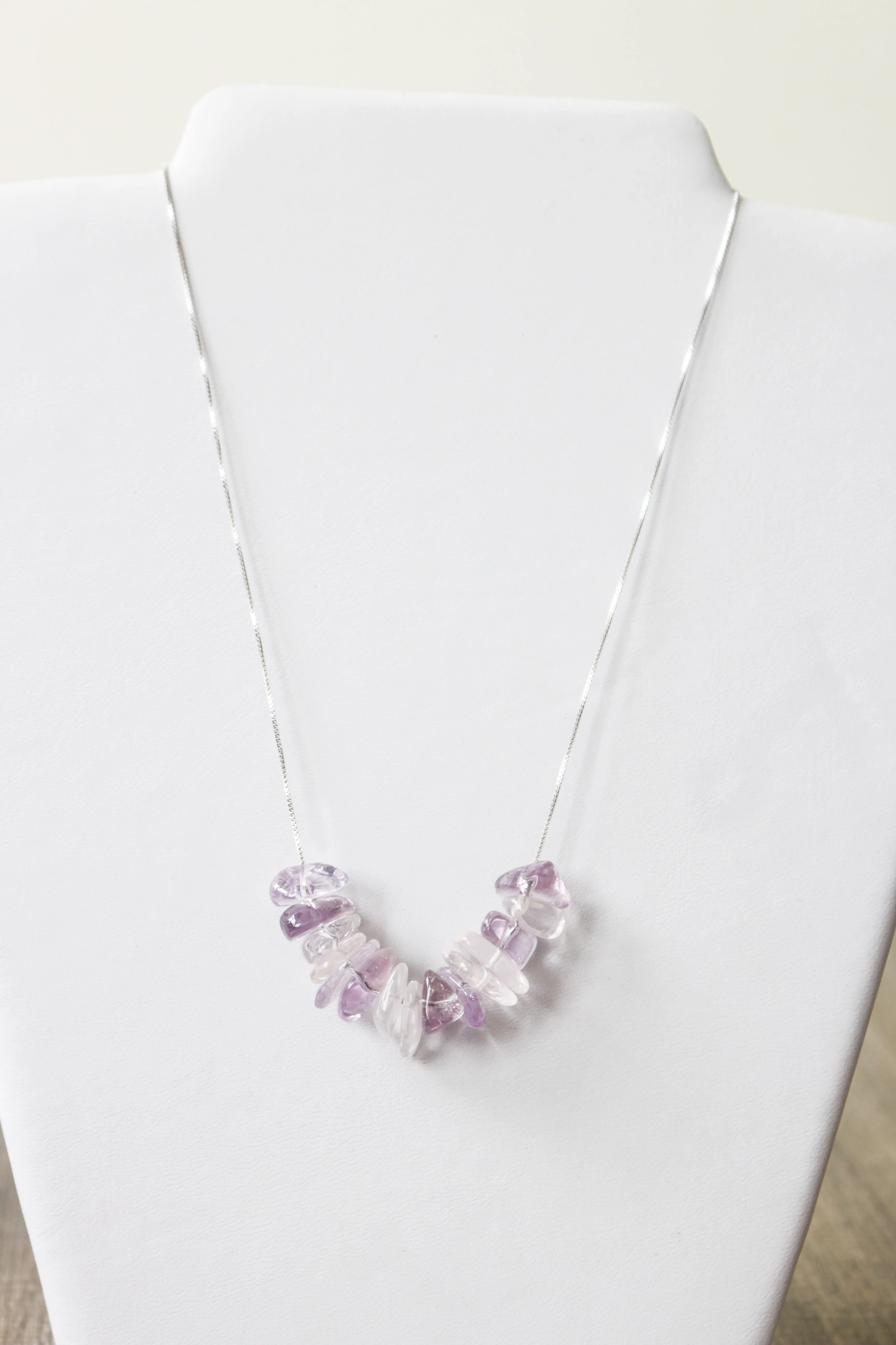 Amethyst and Rose Quartz Necklace