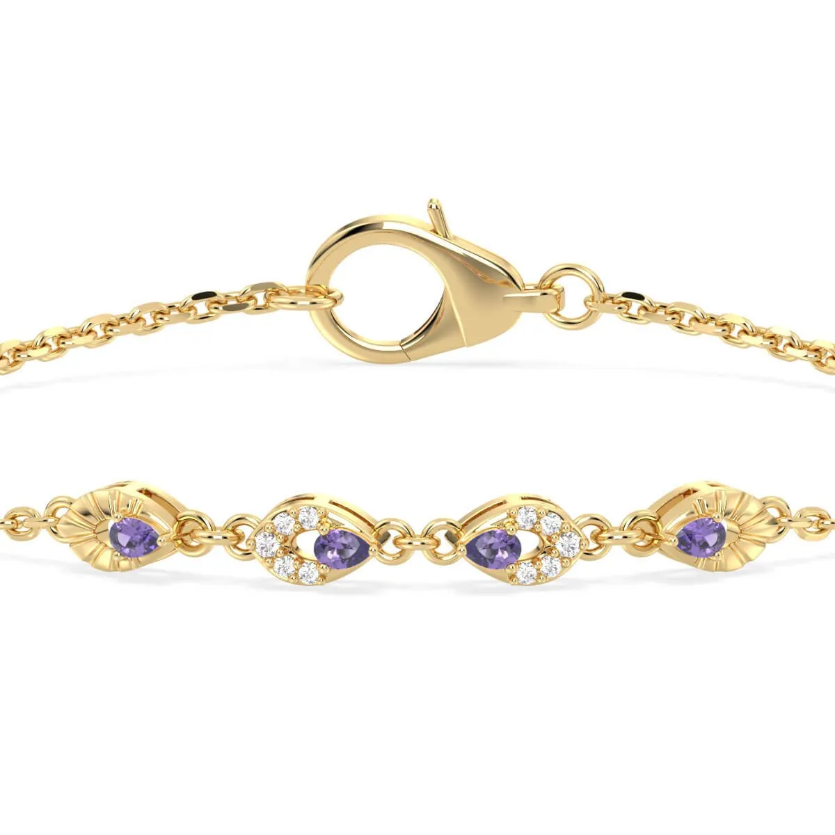 Amethyst Branch Bracelet