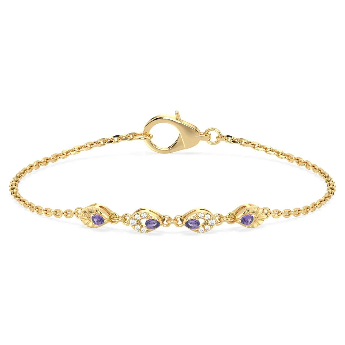 Amethyst Branch Bracelet