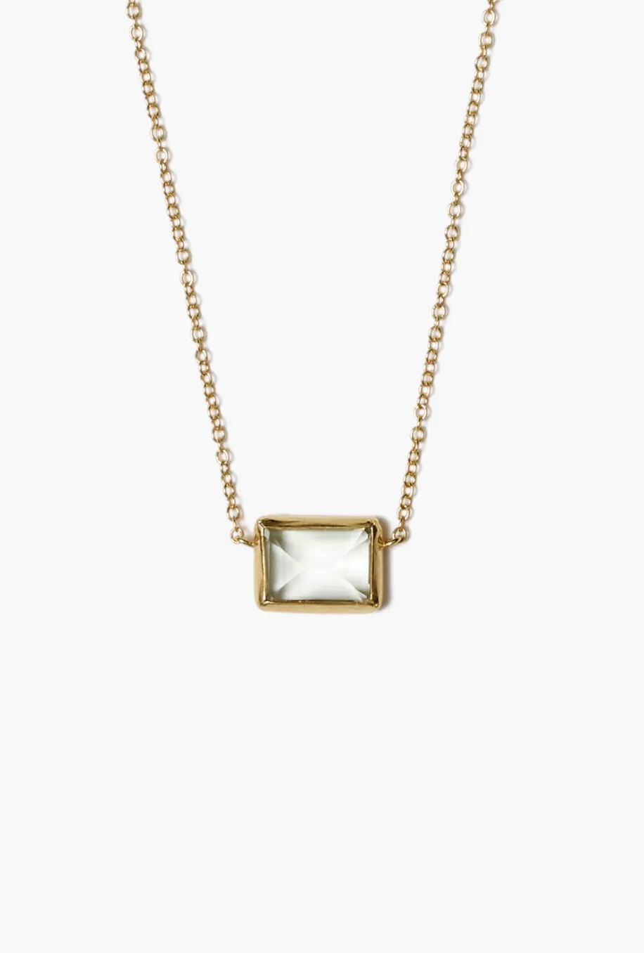 Chan Luu Bezel Set Pendant Necklace - Green Amethyst