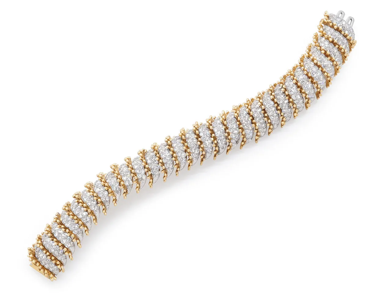 David Webb Diamond Bracelet in 18K Gold and Platinum