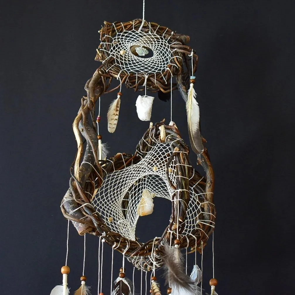 Dreamcatcher Crystal Mindfulness art mobile Anxiety gifts Home clearing protection