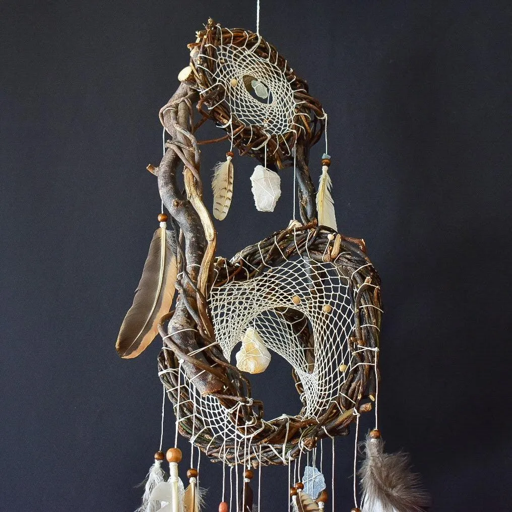 Dreamcatcher Crystal Mindfulness art mobile Anxiety gifts Home clearing protection