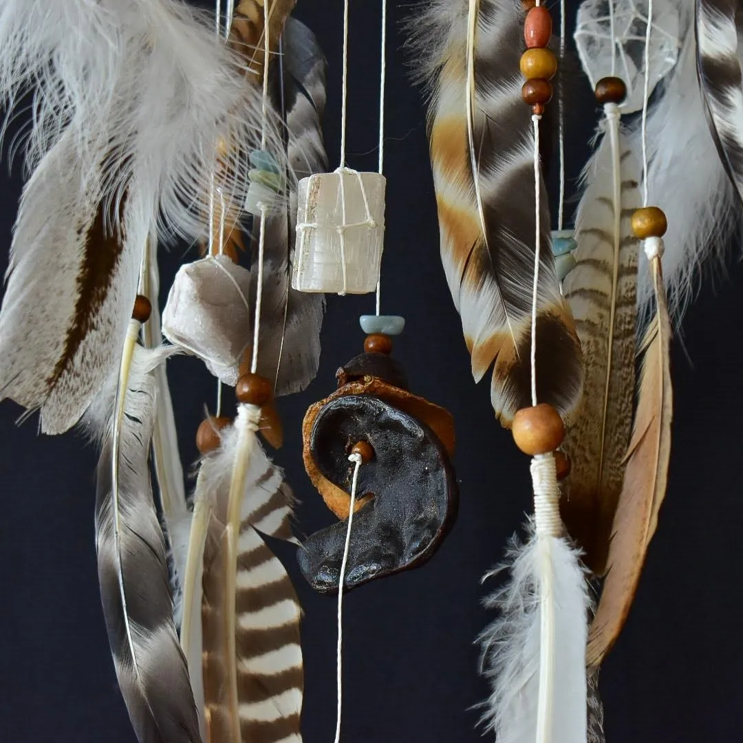 Dreamcatcher Crystal Mindfulness art mobile Anxiety gifts Home clearing protection