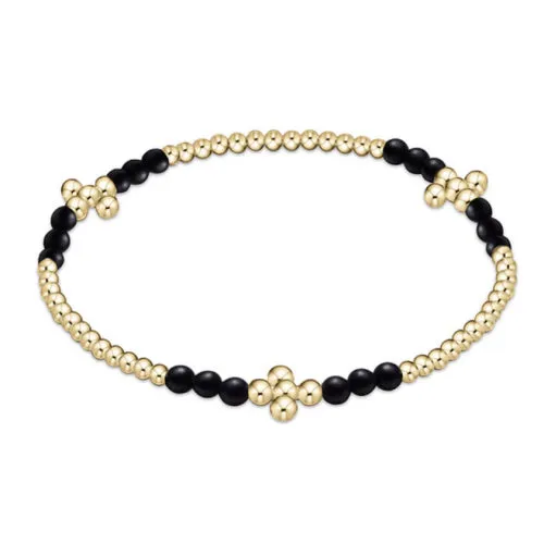 Enewton Signature Cross Gold Bliss Pattern 2.5mm Bead Bracelet