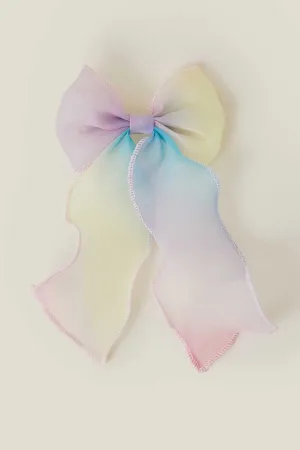 Girls Ombre Bow Barrette Hair Clip