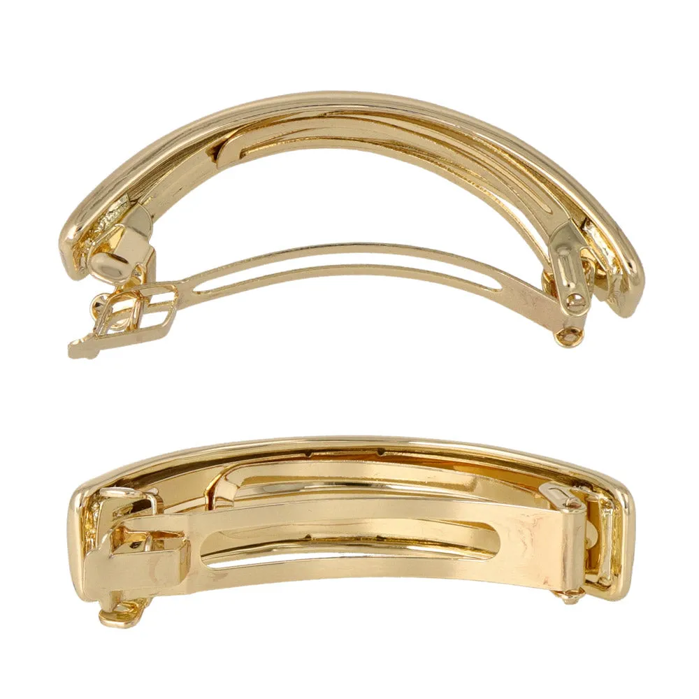 Glossy and Matte Metal Hair Barrette