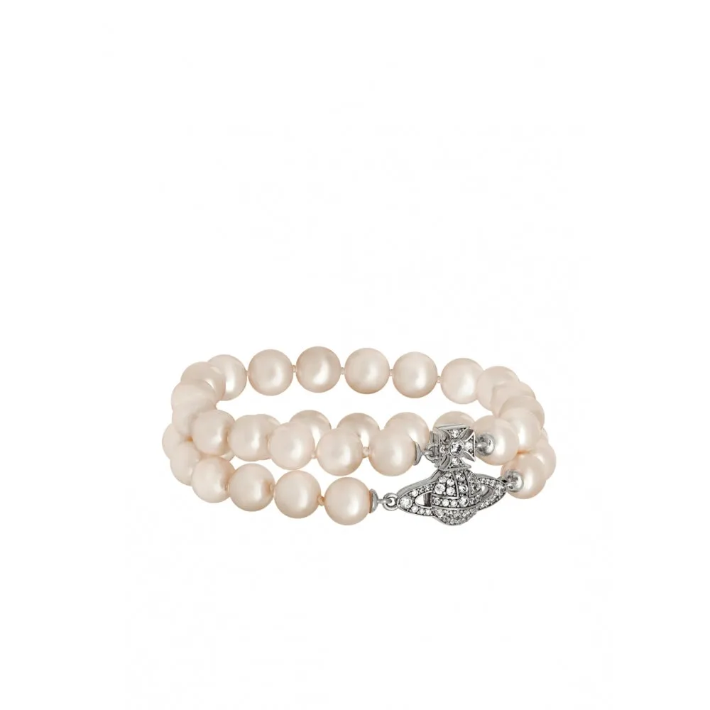 Graziella 2 Row Pearl Bracelet - Silver - 6103006M-02P132-CN-W2