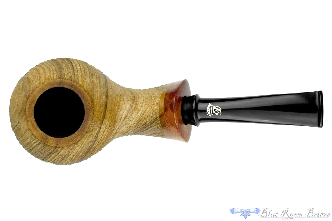 Il Duca Baron Bent Sandblast Olive Wood Volcano with Briar Estate Pipe