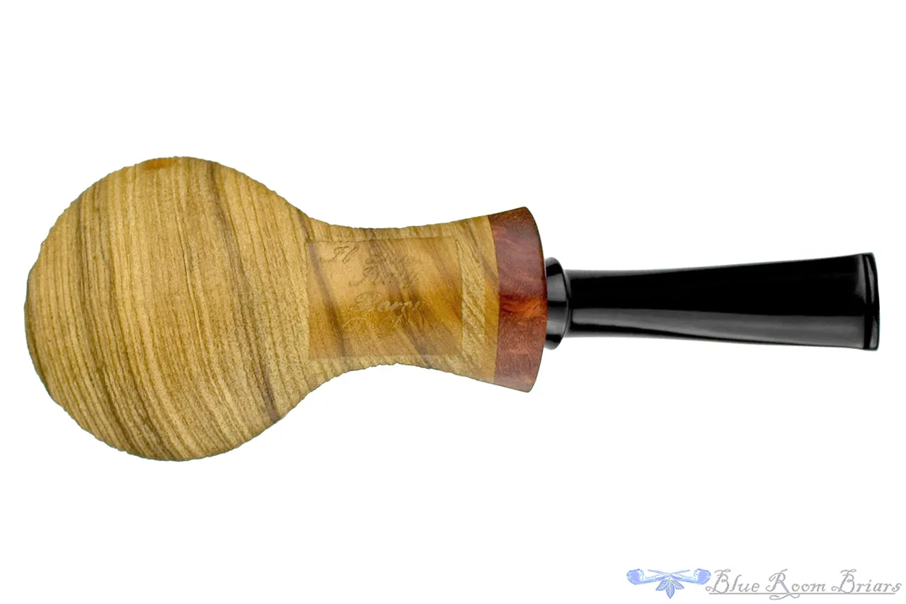 Il Duca Baron Bent Sandblast Olive Wood Volcano with Briar Estate Pipe