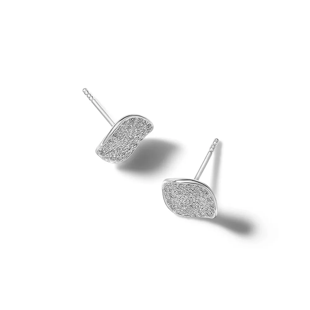 Ippolita Sterling Silver Stardust Flower Stud Earrings with Diamonds