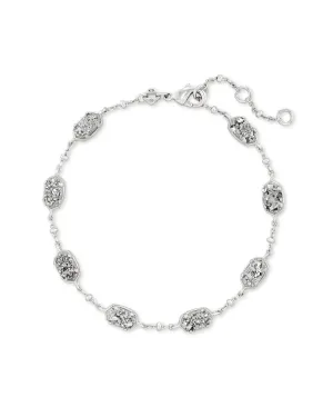 Kendra Scott Emilie Silver Platinum Drusy Link Bracelet