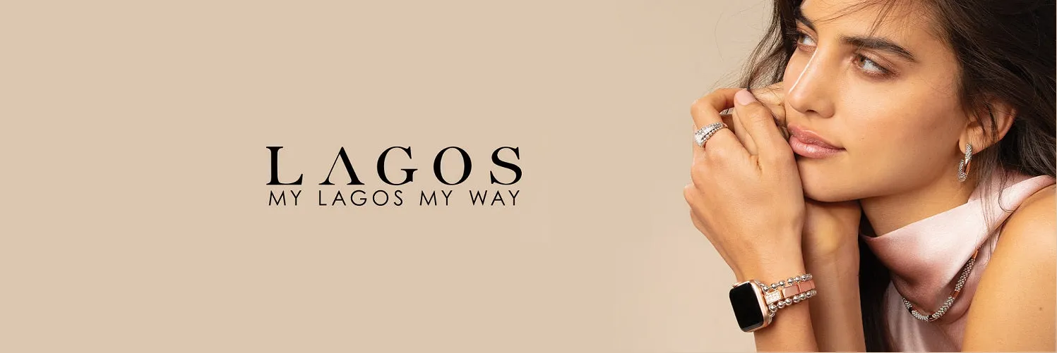 LAGOS STERLING SILVER 18K GOLD MOONSTONE CAVIAR BRACELET