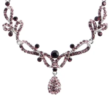 L'Amour Necklace - Purple (Silver Plated)