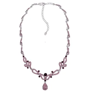 L'Amour Necklace - Purple (Silver Plated)