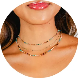 Master Healer 3mm   2mm Necklace Stack