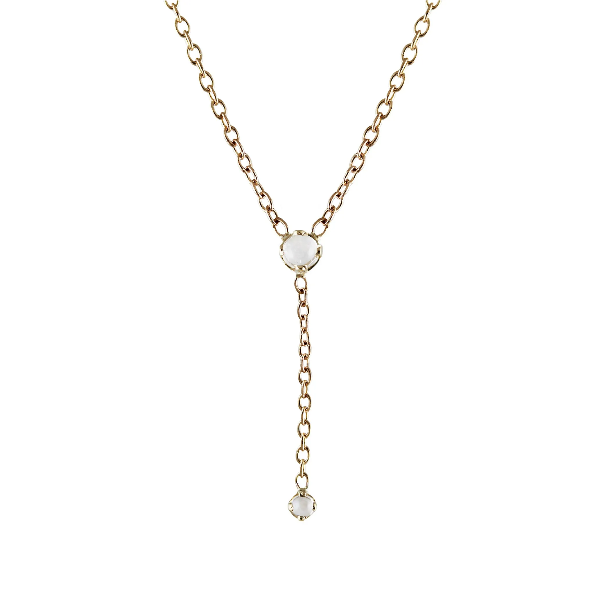 MOONSTONE LARIAT NECKLACE
