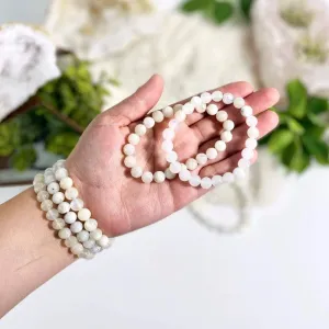 Moonstone Round Bead Bracelet