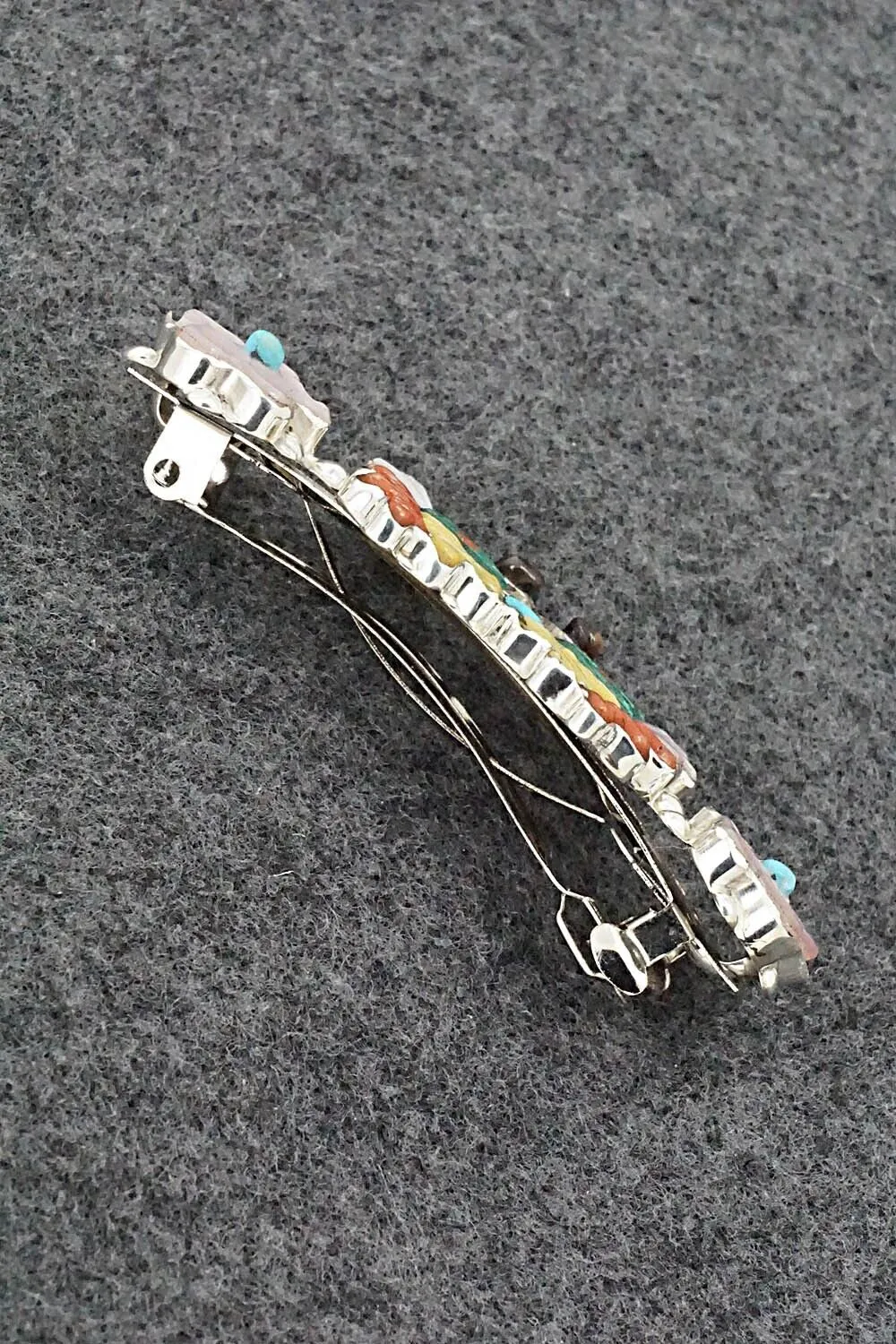 Multi-Stone & Sterling Silver Hair Barrette - Tamara Pinto