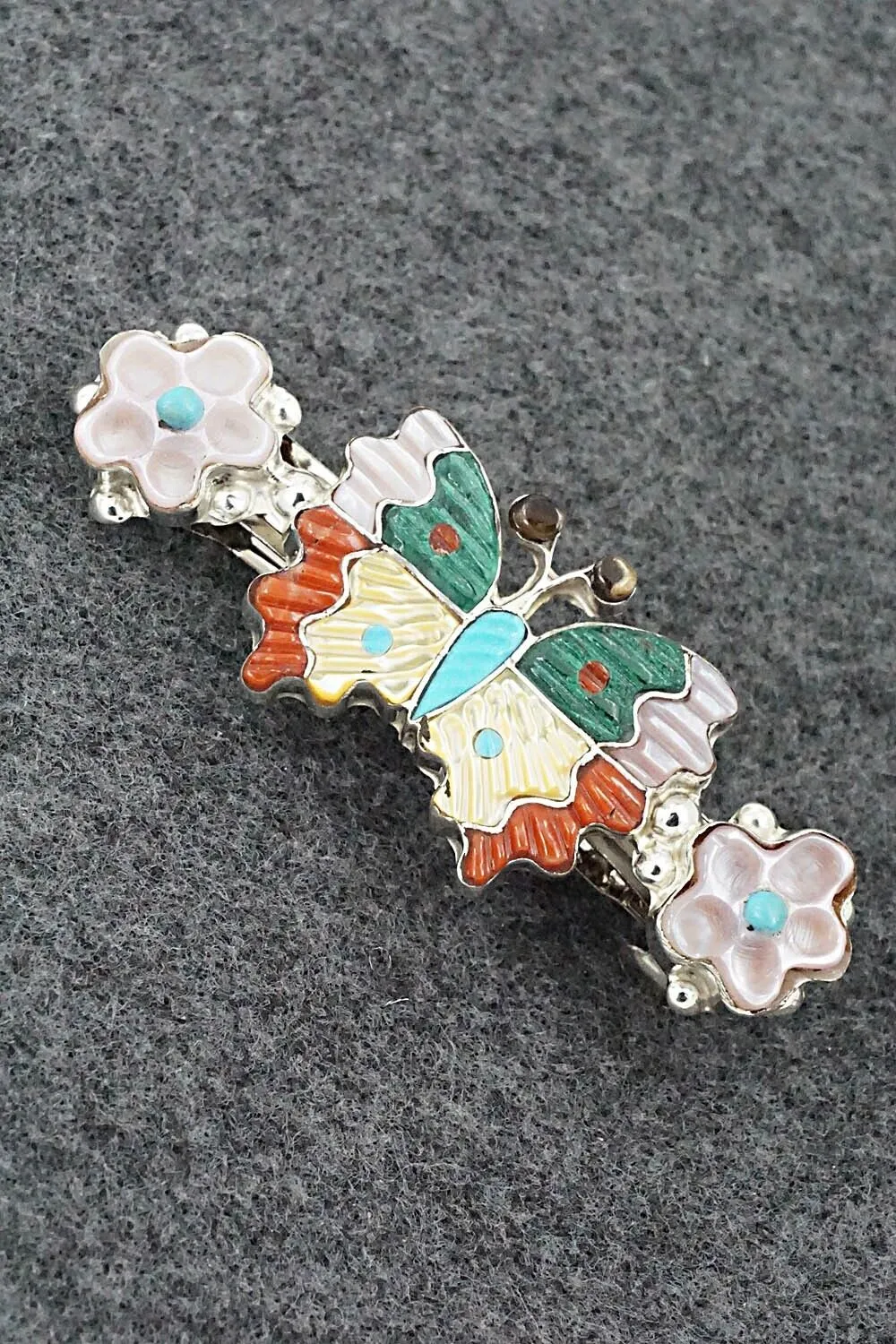 Multi-Stone & Sterling Silver Hair Barrette - Tamara Pinto