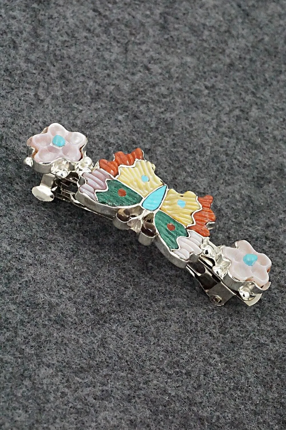 Multi-Stone & Sterling Silver Hair Barrette - Tamara Pinto