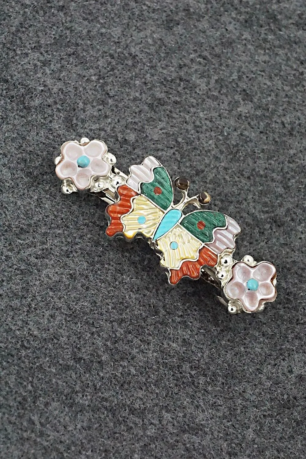 Multi-Stone & Sterling Silver Hair Barrette - Tamara Pinto