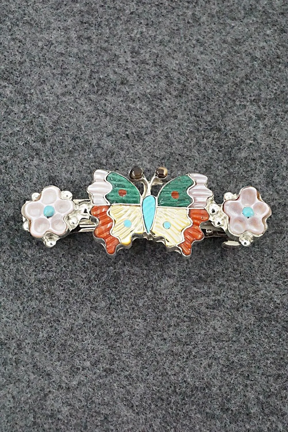Multi-Stone & Sterling Silver Hair Barrette - Tamara Pinto