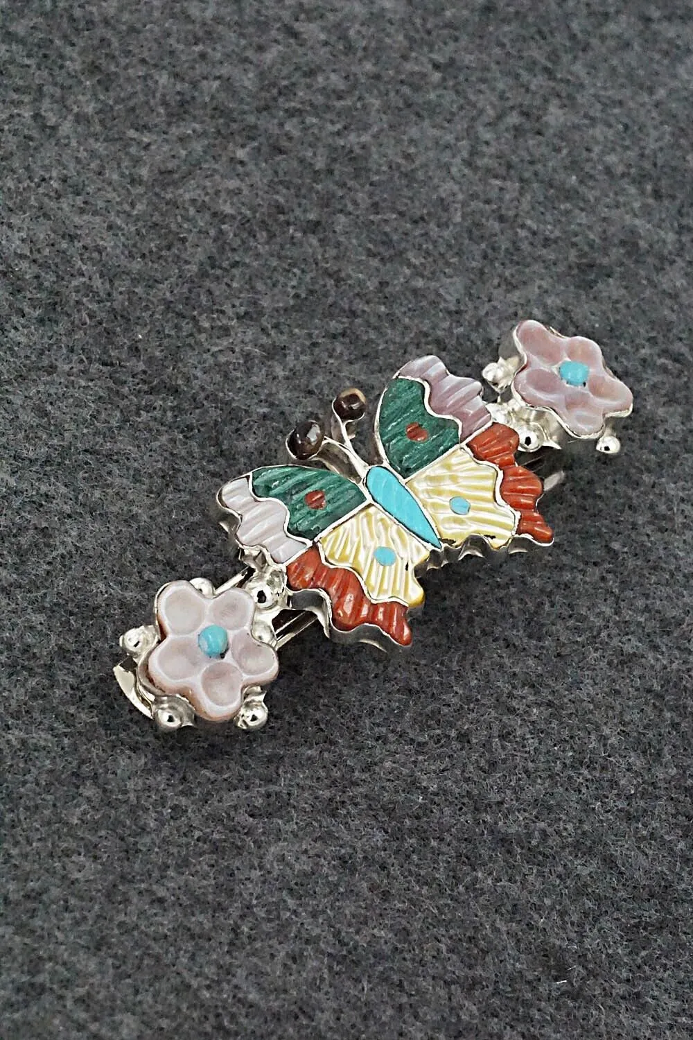 Multi-Stone & Sterling Silver Hair Barrette - Tamara Pinto