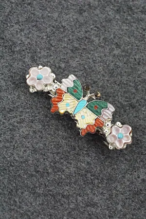 Multi-Stone & Sterling Silver Hair Barrette - Tamara Pinto