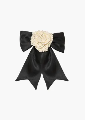 Muriel Bow Barrette -- Pearl