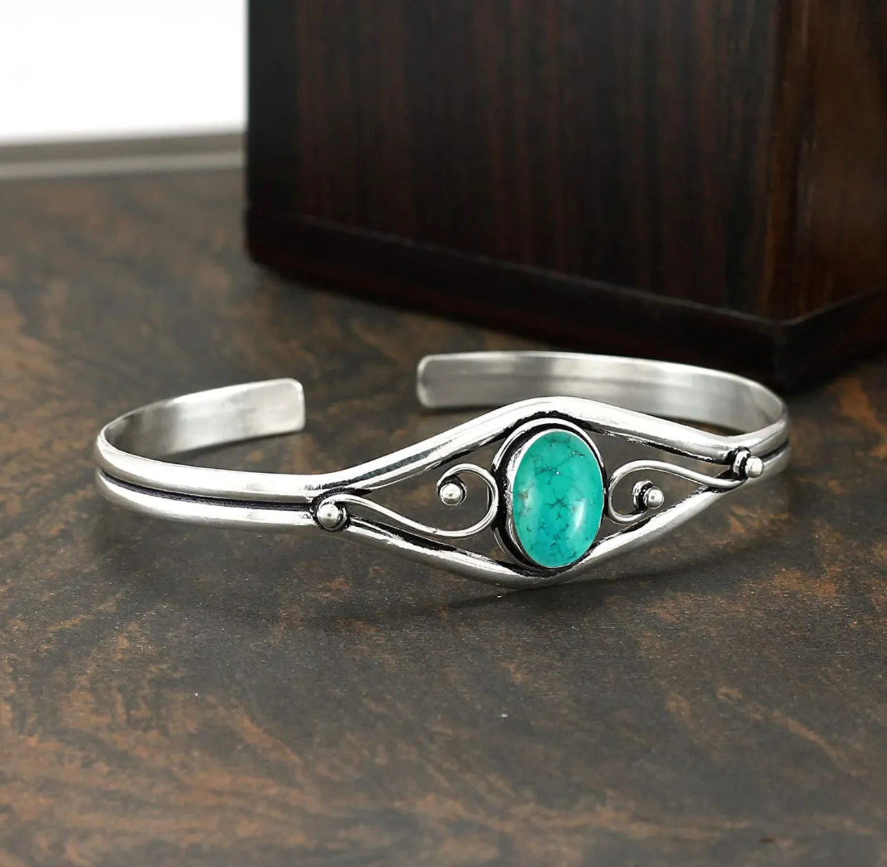 Natural Amethyst Moonstone Turquoise Lapis Cuff Bangle 10x14mm Oval Shape Gemstone 925 Silver Overlay Handmade Cuff Bangle Jewelry