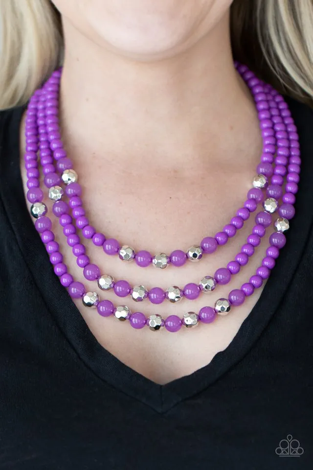 Paparazzi Necklace ~ STAYCATION All I Ever Wanted - Purple