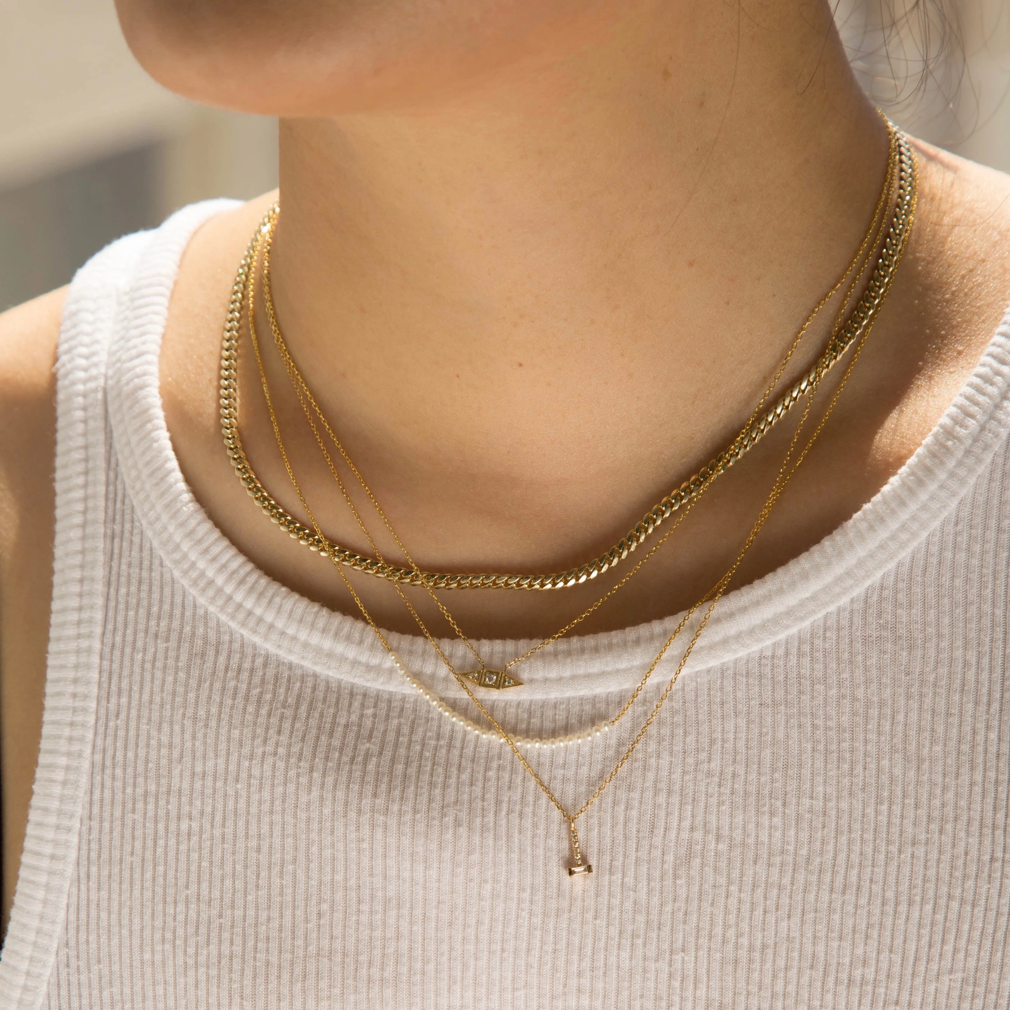 Pearl Arc Necklace (ready to ship option)*