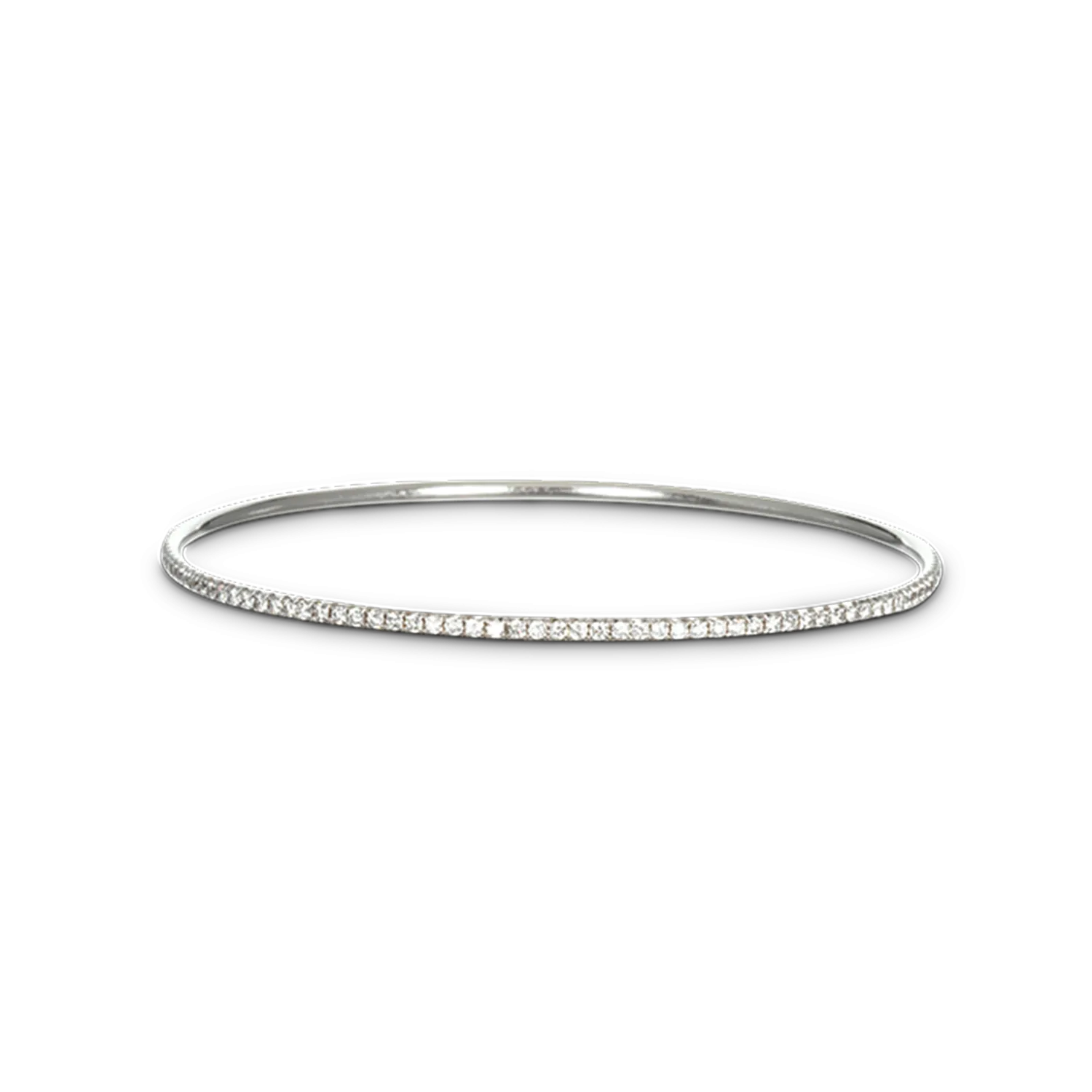 Platinum Micro Pave Diamond Bangle