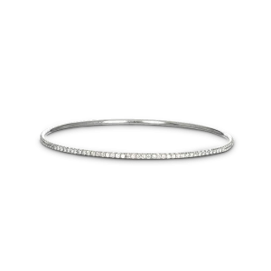 Platinum Micro Pave Diamond Bangle