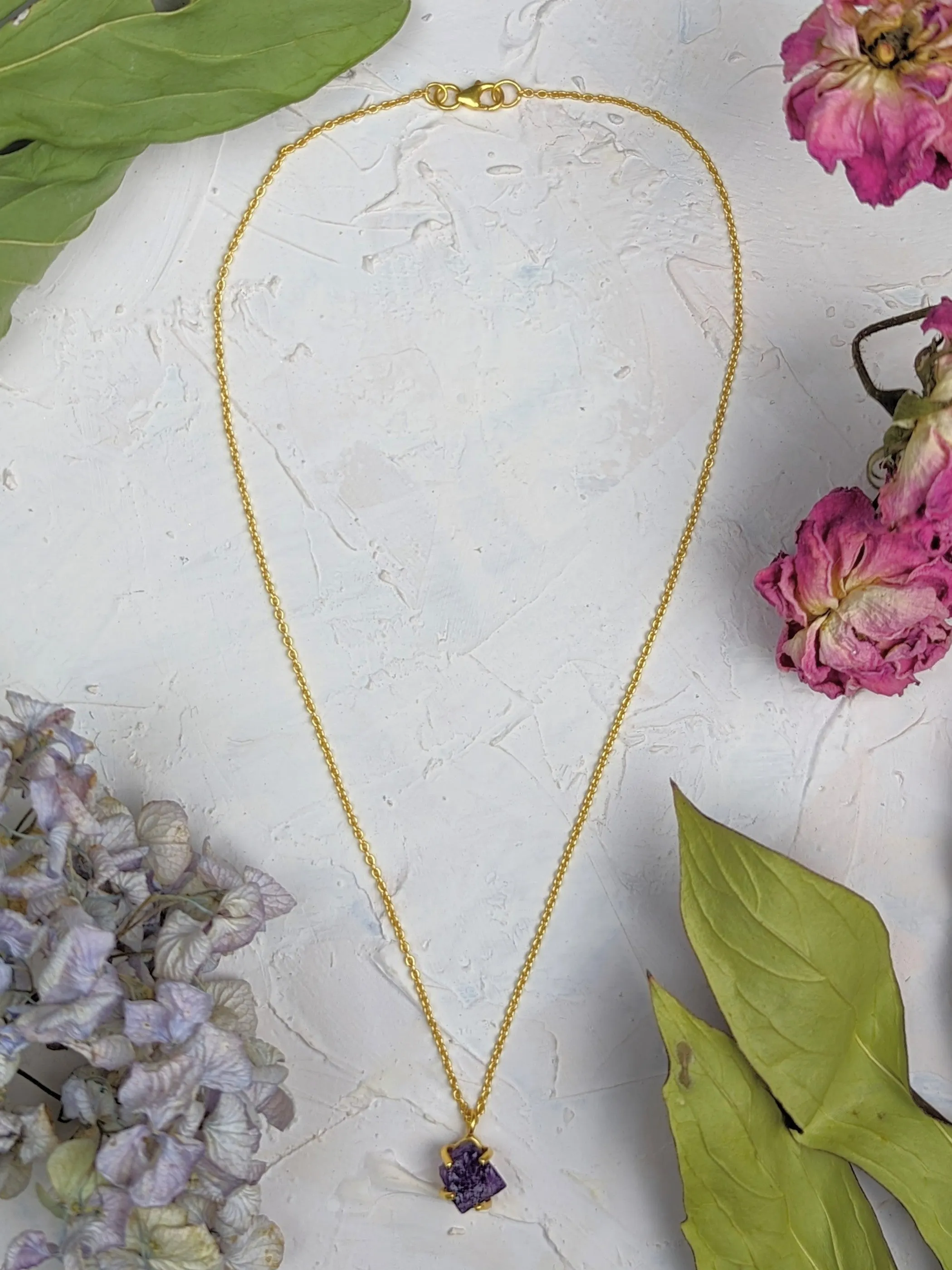 Raw Amethyst Necklace