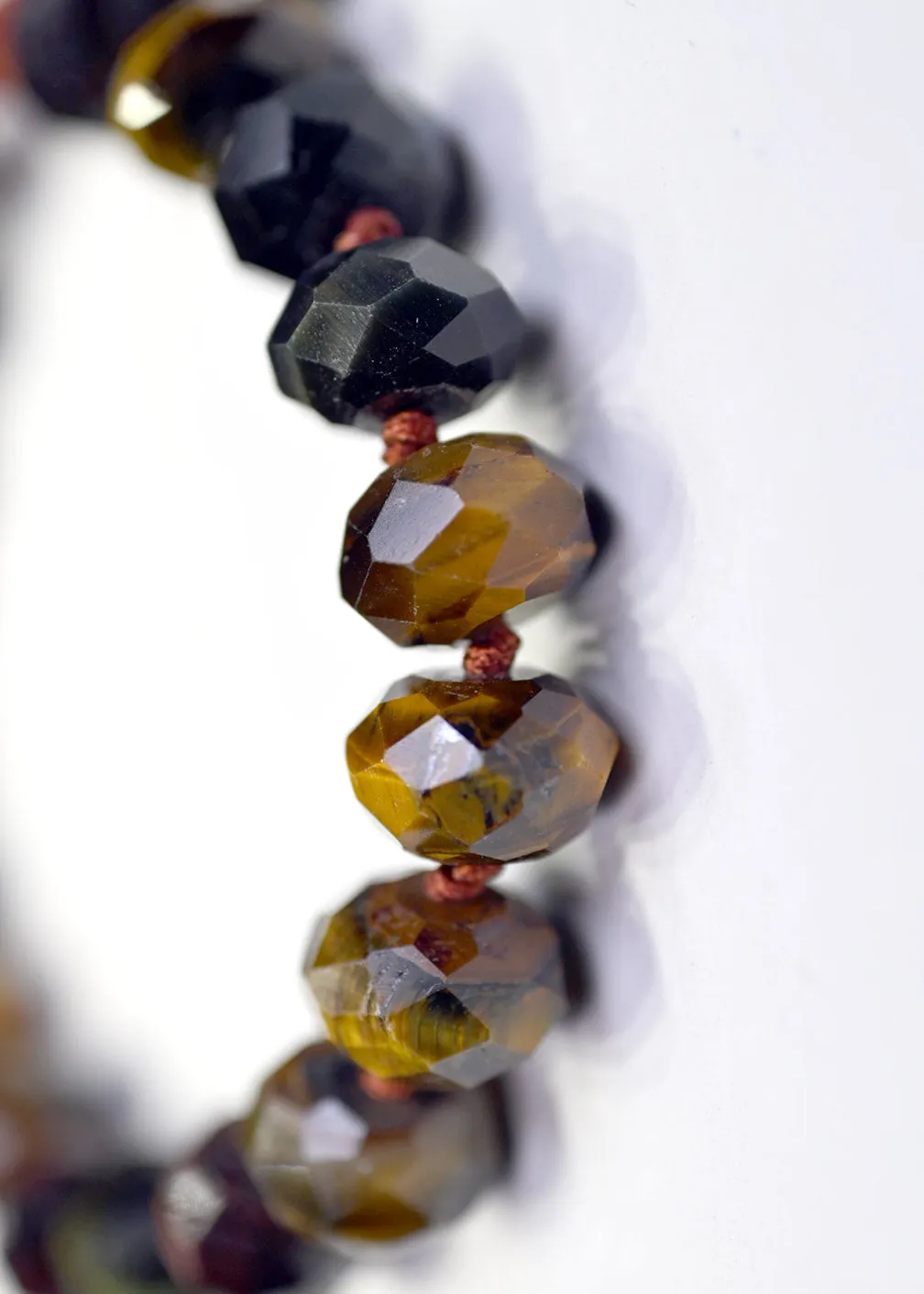 Red, Blue, and Gold Tiger's Eye Bracelet