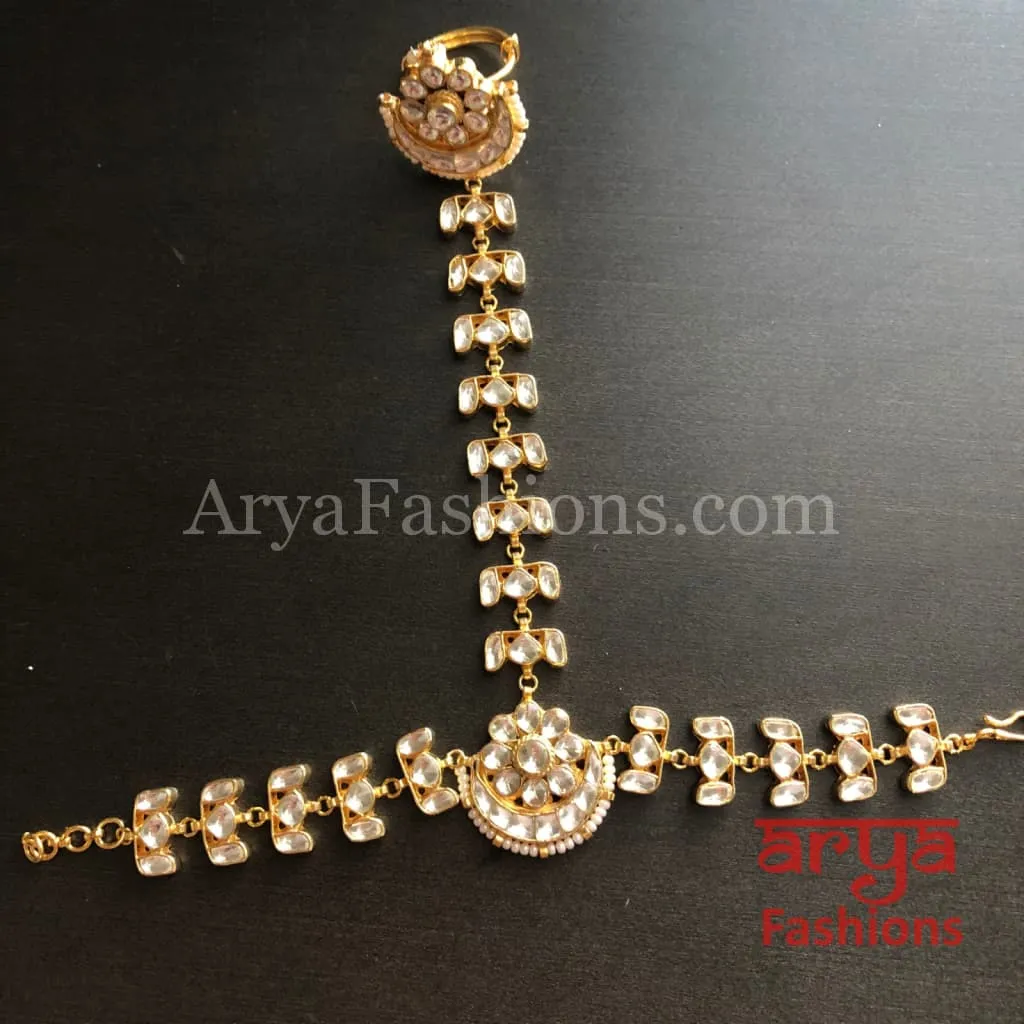 Rinisha Bridal Pacchi Kundan Hathphool/ Sabyasachi Kundan bridal hathphool