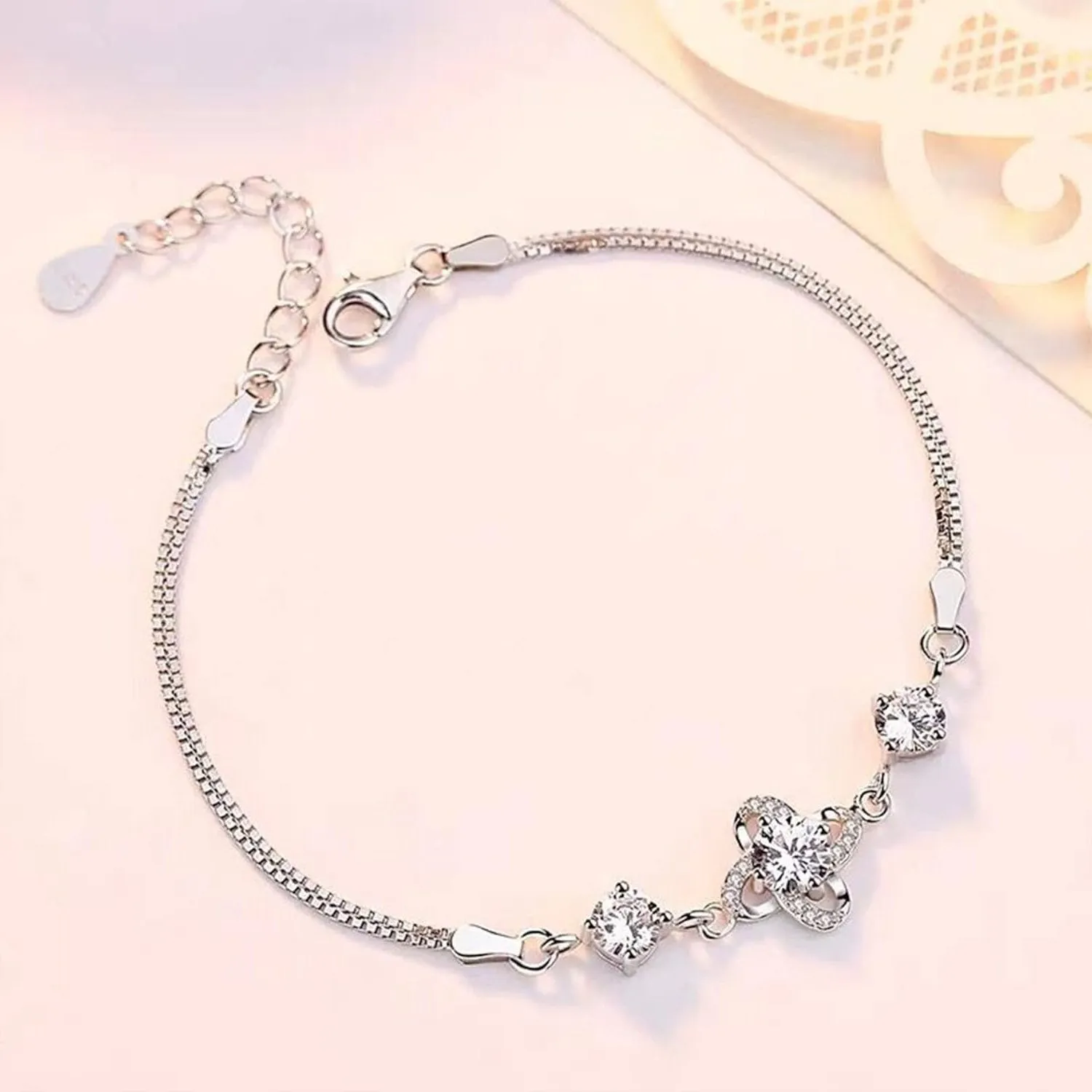 Round Diamond Space Love Bracelet