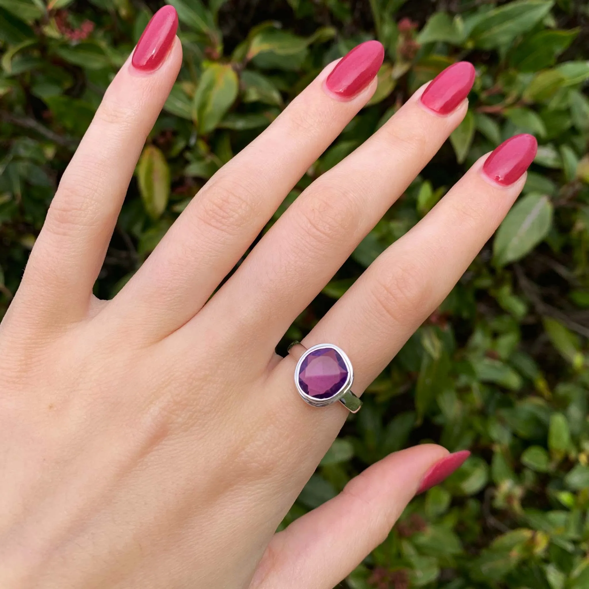 Silver Amethyst Ring