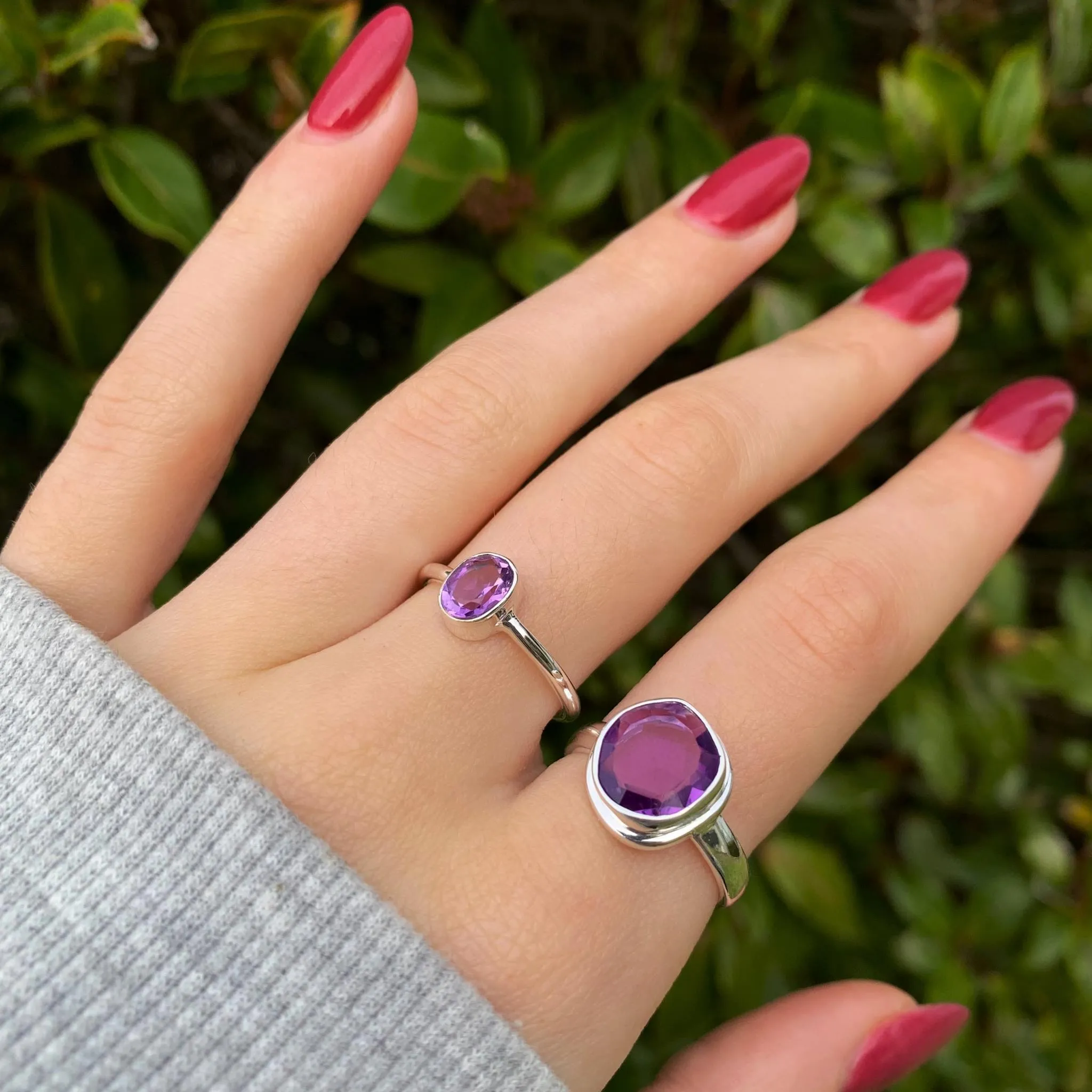 Silver Amethyst Ring