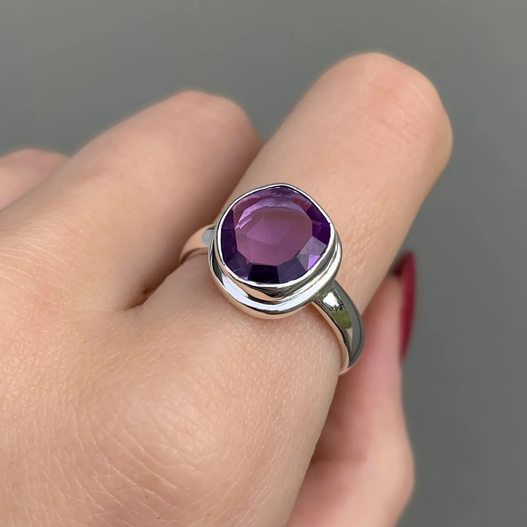 Silver Amethyst Ring
