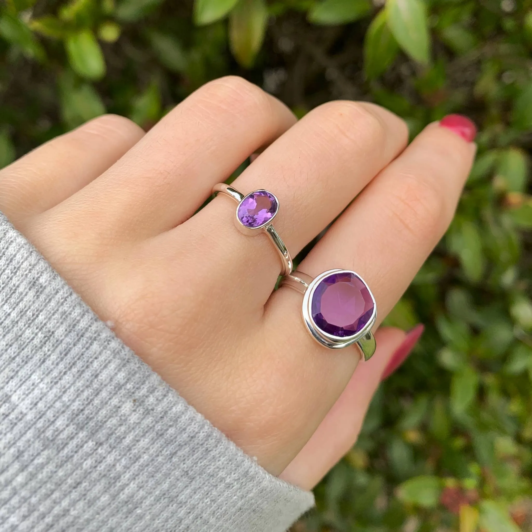 Silver Amethyst Ring